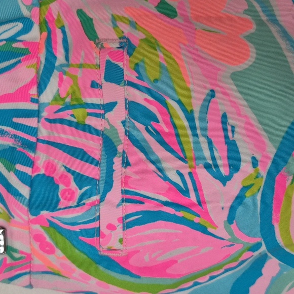 NWT Lilly Pulitzer Buttercup Pink/Blue Tropical Vacation Stretch Shorts Size 0 - Picture 3 of 9